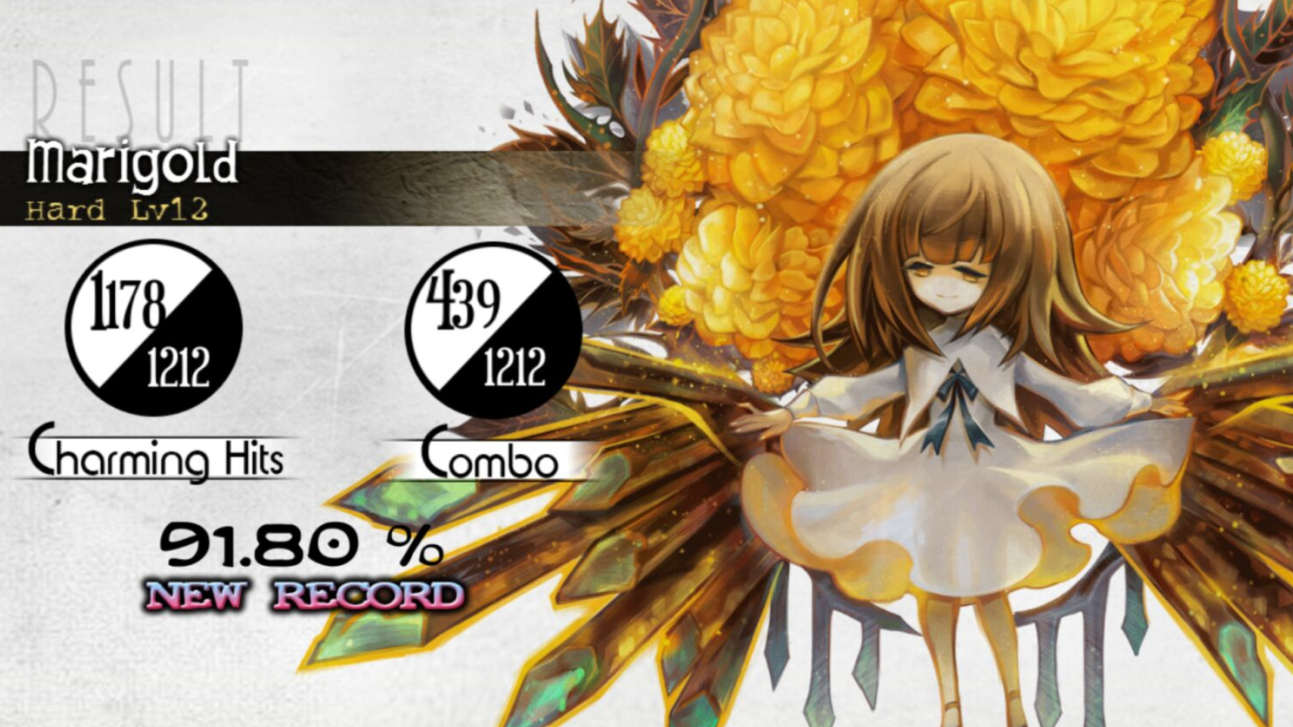 【Deemo】Marigold Hard LV12 90.79% 1150/1212
